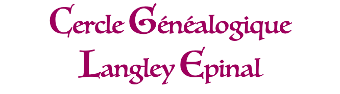 Cercle Généalogique Langley Epinal